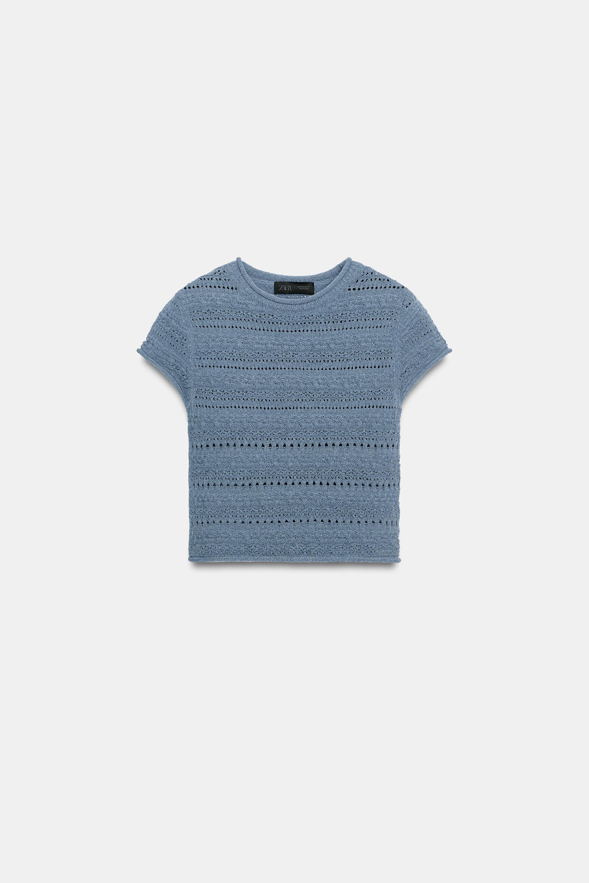 TOP EN MAILLE POINTELLE